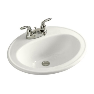 K2196-4R-0 Pennington Self Rimming Bathroom Sink - White K2196-4R-0 Pennington Self Rimming Bathroom Sink - White