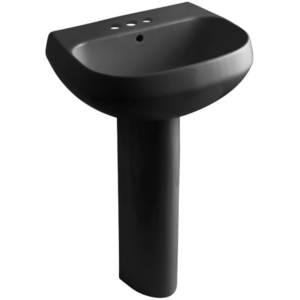 K2293-4-7 Wellworth Pedestal Bathroom Sink - Black K2293-4-7 Wellworth Pedestal Bathroom Sink - Black
