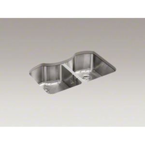 K3843-NA Octave Stainless Steel Undermount - Double Bowl Kitchen Sink - Stainless Steel K3843-NA Octave Stainless Steel Undermount - Double Bowl Kitchen Sink - Stainless Steel