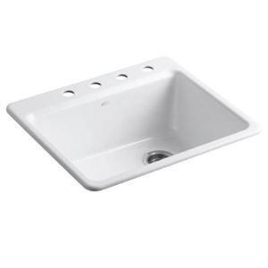 K5872-4A1-0 Riverby White/Color Single Bowl Kitchen Sink - White K5872-4A1-0 Riverby White/Color Single Bowl Kitchen Sink - White