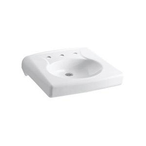K1997-8N-0 Brenham Wall Hung Bathroom Sink - White K1997-8N-0 Brenham Wall Hung Bathroom Sink - White
