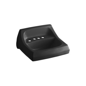 K2005-L-7 Kingston Wall Hung Bathroom Sink - Black K2005-L-7 Kingston Wall Hung Bathroom Sink - Black