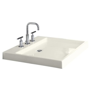 K2314-4-96 Purist Wading Pool Console Bathroom Sink - Biscuit K2314-4-96 Purist Wading Pool Console Bathroom Sink - Biscuit