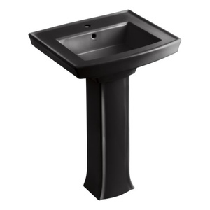 K2359-1-7 Archer Pedestal Bathroom Sink - Black K2359-1-7 Archer Pedestal Bathroom Sink - Black