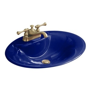 K2831 1 30 Maratea Self Bathroom Sink Iron Cobalt At K2831 1 30 Maratea Self Bathroom Sink Iron Cobalt