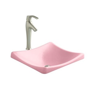 K2833-KF DemiLav Vessel Style Bathroom Sink - Vapour Pink K2833-KF DemiLav Vessel Style Bathroom Sink - Vapour Pink