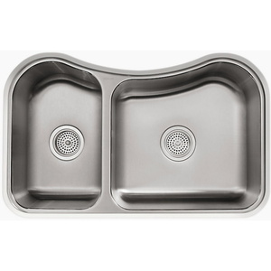K3891-NA Staccato Stainless Steel Undermount - Double Bowl Kitchen Sink - Stainless Steel K3891-NA Staccato Stainless Steel Undermount - Double Bowl Kitchen Sink - Stainless Steel