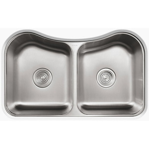 K3899-NA Staccato Stainless Steel Undermount - Double Bowl Kitchen Sink - Stainless Steel K3899-NA Staccato Stainless Steel Undermount - Double Bowl Kitchen Sink - Stainless Steel