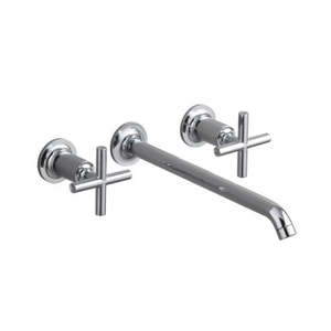 KT144173-CP/K410-K Purist Wall Mount Bathroom Faucet Bathroom Faucet - Polished Chrome KT144173-CP/K410-K Purist Wall Mount Bathroom Faucet Bathroom Faucet - Polished Chrome