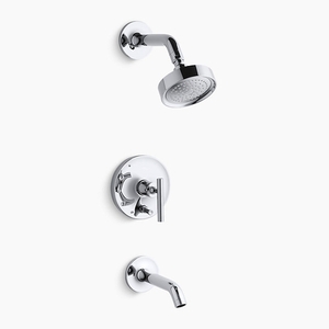 KT14420-4-CP/K11748-K-NA Purist One Handle Tub & Shower Faucet - Polished Chrome KT14420-4-CP/K11748-K-NA Purist One Handle Tub & Shower Faucet - Polished Chrome
