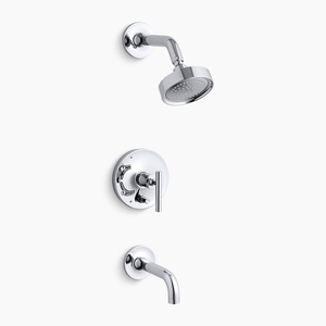 KT14421-4-CP/K11748-K-NA Purist One Handle Tub & Shower Faucet - Polished Chrome KT14421-4-CP/K11748-K-NA Purist One Handle Tub & Shower Faucet - Polished Chrome