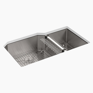 K5282-NA Strive Stainless Steel Undermount - Double Bowl Kitchen Sink - Stainless Steel K5282-NA Strive Stainless Steel Undermount - Double Bowl Kitchen Sink - Stainless Steel
