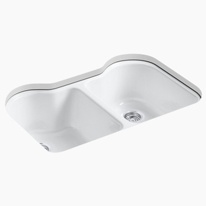 K5818-5U-0 Hartland White/Color Undermount - Double Bowl Kitchen Sink - White K5818-5U-0 Hartland White/Color Undermount - Double Bowl Kitchen Sink - White