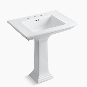 K2268-8-0 Memoirs Stately Pedestal Bathroom Sink - White K2268-8-0 Memoirs Stately Pedestal Bathroom Sink - White