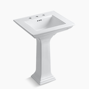 K2344-8-0 Memoirs Stately Pedestal Bathroom Sink - White K2344-8-0 Memoirs Stately Pedestal Bathroom Sink - White