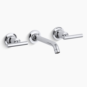 KT144134CP/K410K Purist Wall Mount Bathroom Faucet Bathroom Faucet - Polished Chrome KT144134CP/K410K Purist Wall Mount Bathroom Faucet Bathroom Faucet - Polished Chrome