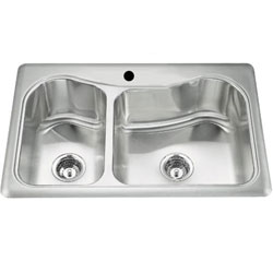 Double Bowl Kitchen Sink 33'' x 22'' x 8-5/16'' Double Bowl Kitchen Sink 33'' x 22'' x 8-5/16''