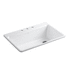 K8668-1A1-0 Riverby White/Color Single Bowl Kitchen Sink - White at ...