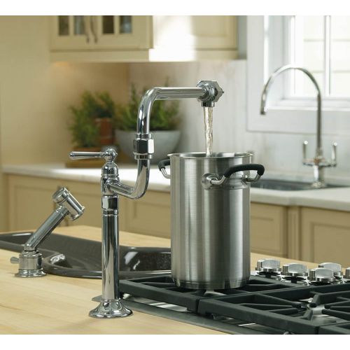 KOHLER POT FILLER Faucet K-7323-4-BS HiRise DECK MOUNT BRUSHED STAINLESS NEW