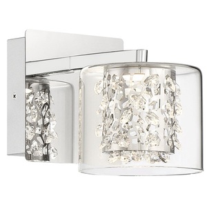 KP1471077L Wild Gems 1 Bulb Wall Sconce - Chrome KP1471077L Wild Gems 1 Bulb Wall Sconce - Chrome
