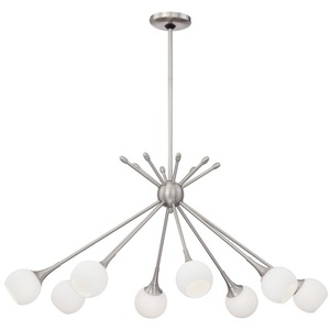 KP1808084 Pontil Mid Sized Chandelier Chandelier - Brushed Nickel KP1808084 Pontil Mid Sized Chandelier Chandelier - Brushed Nickel