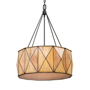 E701554 Grand Facet Down Light Pendant Light - Tiffany Bronze E701554 Grand Facet Down Light Pendant Light - Tiffany Bronze