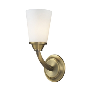 E730001 Winthrop 1 Bulb Wall Sconce - Brushed Antique Brass E730001 Winthrop 1 Bulb Wall Sconce - Brushed Antique Brass