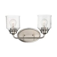 Bathroom Lighting (2 Bulbs) 14-3/4" Width Bathroom Lighting (2 Bulbs) 14-3/4" Width