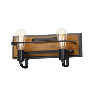 M10302BKASB Black Forest 2 Bulb Bathroom Lighting - Black / Ashbury M10302BKASB Black Forest 2 Bulb Bathroom Lighting - Black / Ashbury