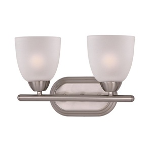 M11312FTSN Axis 2 Bulb Bathroom Lighting - Satin Nickel M11312FTSN Axis 2 Bulb Bathroom Lighting - Satin Nickel