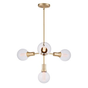 M11344SBRBULG40CL Molecule Down Light Pendant Light - Satin Brass M11344SBRBULG40CL Molecule Down Light Pendant Light - Satin Brass