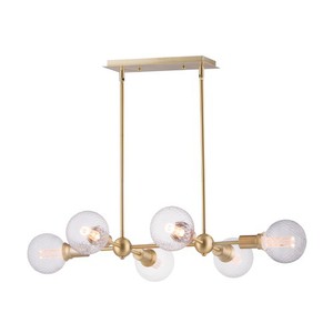 M11346SBRBULG40PR Molecule Linear Pendant Pendant Light - Satin Brass M11346SBRBULG40PR Molecule Linear Pendant Pendant Light - Satin Brass