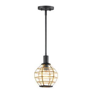 M11541BKBUB Piedmont Mini Chandelier - Black / Burnished Brass M11541BKBUB Piedmont Mini Chandelier - Black / Burnished Brass