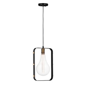 M12130BKABBULA52 Early Electric Entrance / Foyer Pendant Light - Black / Antique Brass M12130BKABBULA52 Early Electric Entrance / Foyer Pendant Light - Black / Antique Brass