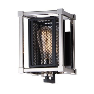 M12151BKPN Refine 1 Bulb Wall Sconce - Black / Polished Nickel M12151BKPN Refine 1 Bulb Wall Sconce - Black / Polished Nickel