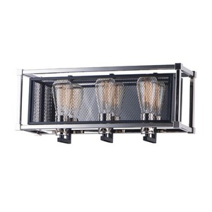 M12153BKPN Refine 3 Bulb Bathroom Lighting - Black / Polished Nickel M12153BKPN Refine 3 Bulb Bathroom Lighting - Black / Polished Nickel