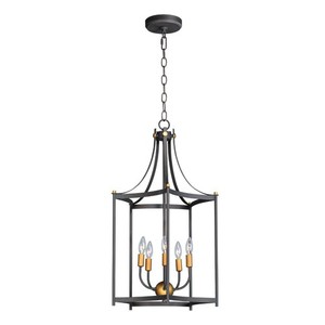 M13597OIAB Wellington Multi Light Pendant Light - Oil Rubbed Bronze / Antique Brass M13597OIAB Wellington Multi Light Pendant Light - Oil Rubbed Bronze / Antique Brass