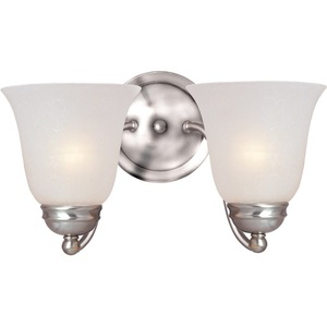 M2121ICSN Multi Bulb Wall Sconce - Satin Nickel / White M2121ICSN Multi Bulb Wall Sconce - Satin Nickel / White
