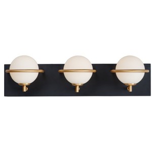 M21603SWBKGLD Revolve 3 Bulb Bathroom Lighting - Black / Gold M21603SWBKGLD Revolve 3 Bulb Bathroom Lighting - Black / Gold