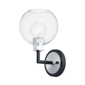 M21611CLBKAL Vessel 1 Bulb Wall Sconce - Black / Brushed Aluminum M21611CLBKAL Vessel 1 Bulb Wall Sconce - Black / Brushed Aluminum