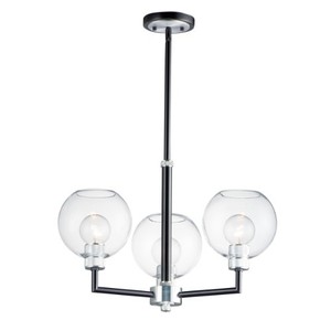 M21614CLBKAL Vessel Mini Chandelier - Black / Brushed Aluminum M21614CLBKAL Vessel Mini Chandelier - Black / Brushed Aluminum