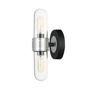 M21702CLBKAL Dual 2 Bulb Bathroom Lighting - Black / Brushed Aluminum M21702CLBKAL Dual 2 Bulb Bathroom Lighting - Black / Brushed Aluminum