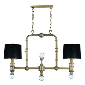 M22422CLWBR Saloon Linear Pendant Pendant Light - Weathered Brass M22422CLWBR Saloon Linear Pendant Pendant Light - Weathered Brass