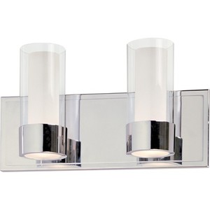 M23072CLFTPCBUL Silo 2 Bulb Bathroom Lighting - Polished Chrome M23072CLFTPCBUL Silo 2 Bulb Bathroom Lighting - Polished Chrome