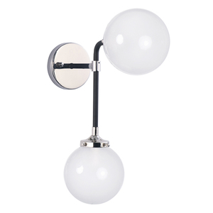 M24722WTBKPN Atom Multi Bulb Wall Sconce - Black and Polished Nickel M24722WTBKPN Atom Multi Bulb Wall Sconce - Black and Polished Nickel