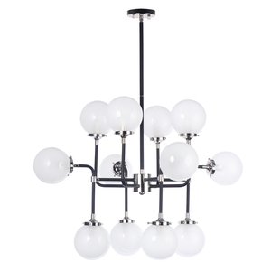 M24727WTBKPN Atom Linear Pendant Pendant Light - Black and Polished Nickel M24727WTBKPN Atom Linear Pendant Pendant Light - Black and Polished Nickel