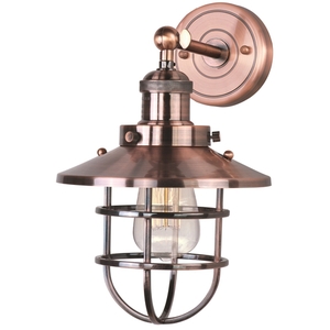 M25070ACP Mini Hi-Bay 1 Bulb Wall Sconce - Antique Copper M25070ACP Mini Hi-Bay 1 Bulb Wall Sconce - Antique Copper