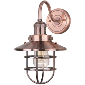 M25090ACP Mini Hi-Bay 1 Bulb Wall Sconce - Antique Copper M25090ACP Mini Hi-Bay 1 Bulb Wall Sconce - Antique Copper