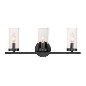 M25257CLBK Sentinel 3 Bulb Bathroom Lighting - Black M25257CLBK Sentinel 3 Bulb Bathroom Lighting - Black