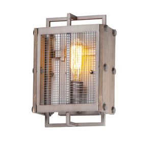 M25269BWWZ Outland 1 Bulb Wall Sconce - Barn Wood / Weathered Zinc M25269BWWZ Outland 1 Bulb Wall Sconce - Barn Wood / Weathered Zinc